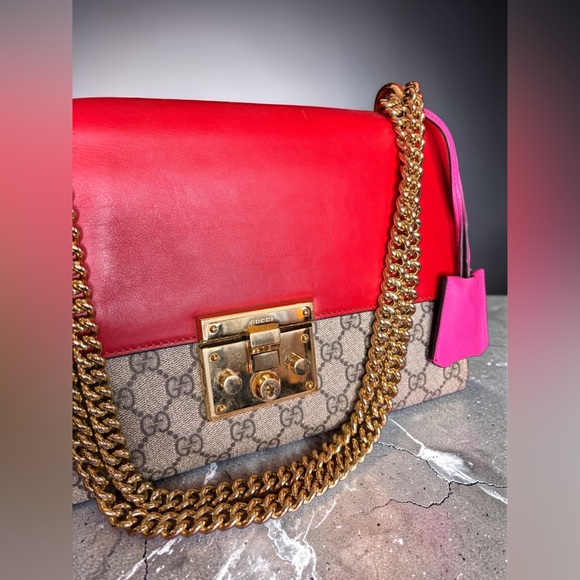 Gucci GG Supreme Padlock Medium Crossbody Shoulder Bag 🩷❤️ - Picture 5 of 14